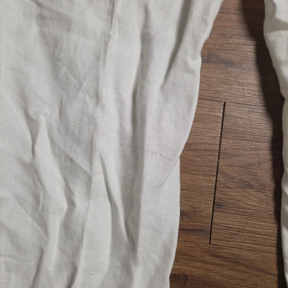 Murano Baird McNutt Irish Linen Dress Pants 38x30 Flat Front Cuffed Coastal